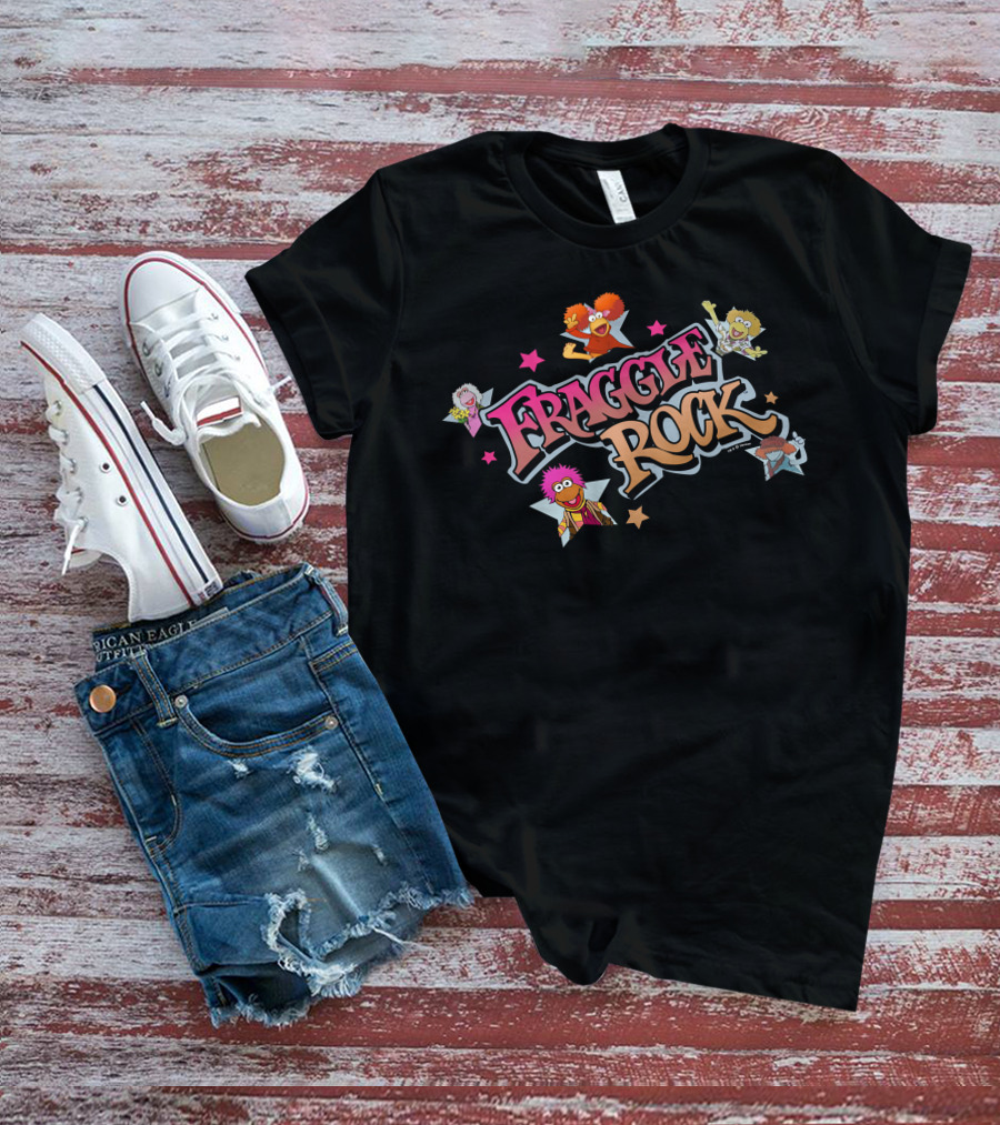Fraggle Rock Characters With Stars T-Shirt