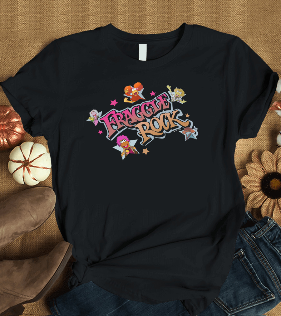 Fraggle Rock Characters With Stars T-Shirt