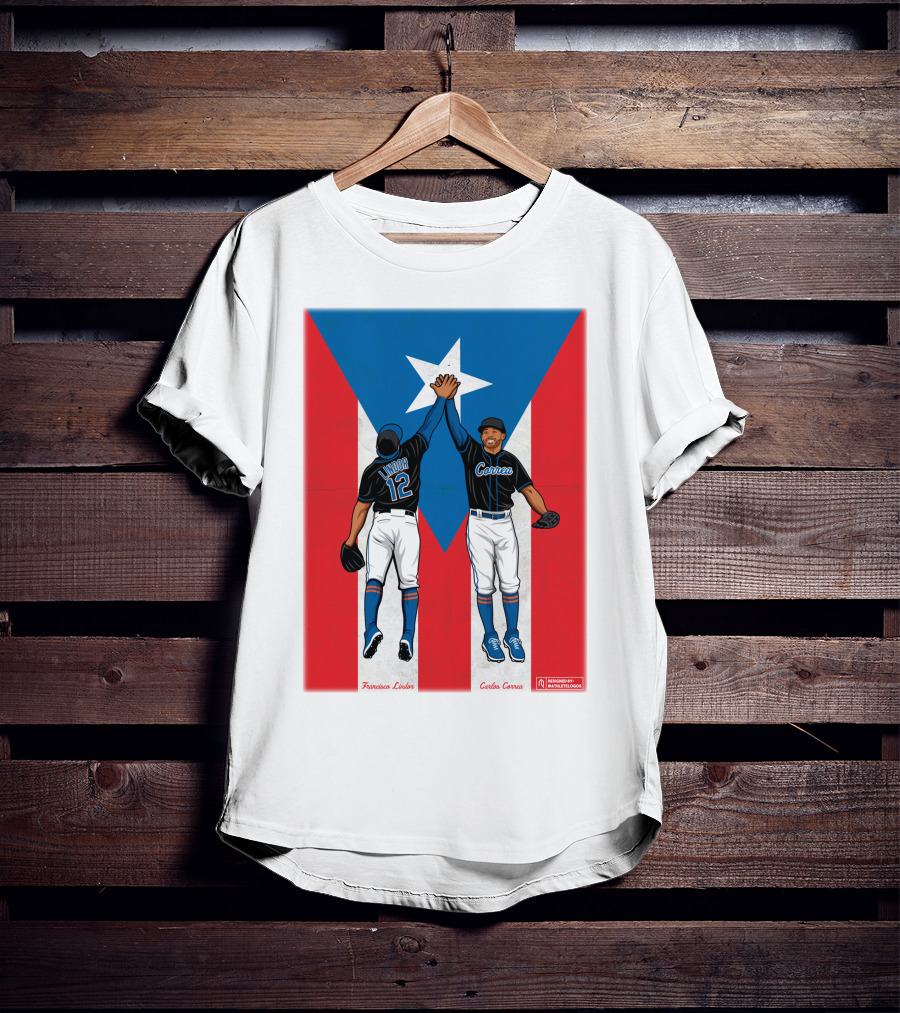 Francisco Lindor Carlos Correa Puerto Rican Baseball Unity T-Shirt