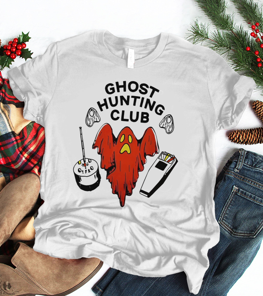 Exploring With Josh Ghost Hunting Club Paranormal Equipment Ghostly Adventure T-Shirt