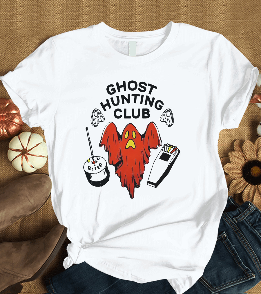 Exploring With Josh Ghost Hunting Club Paranormal Equipment Ghostly Adventure T-Shirt