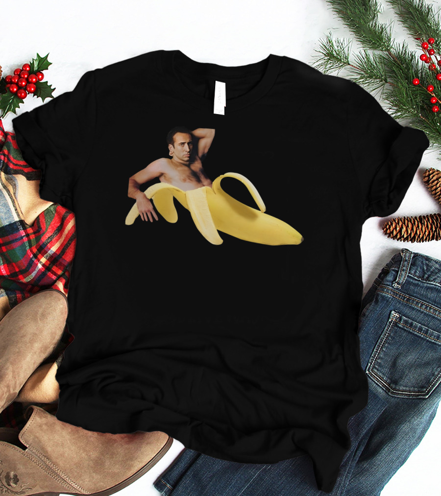 Nicolas Cage Banana Official Peeling Humor T-Shirt