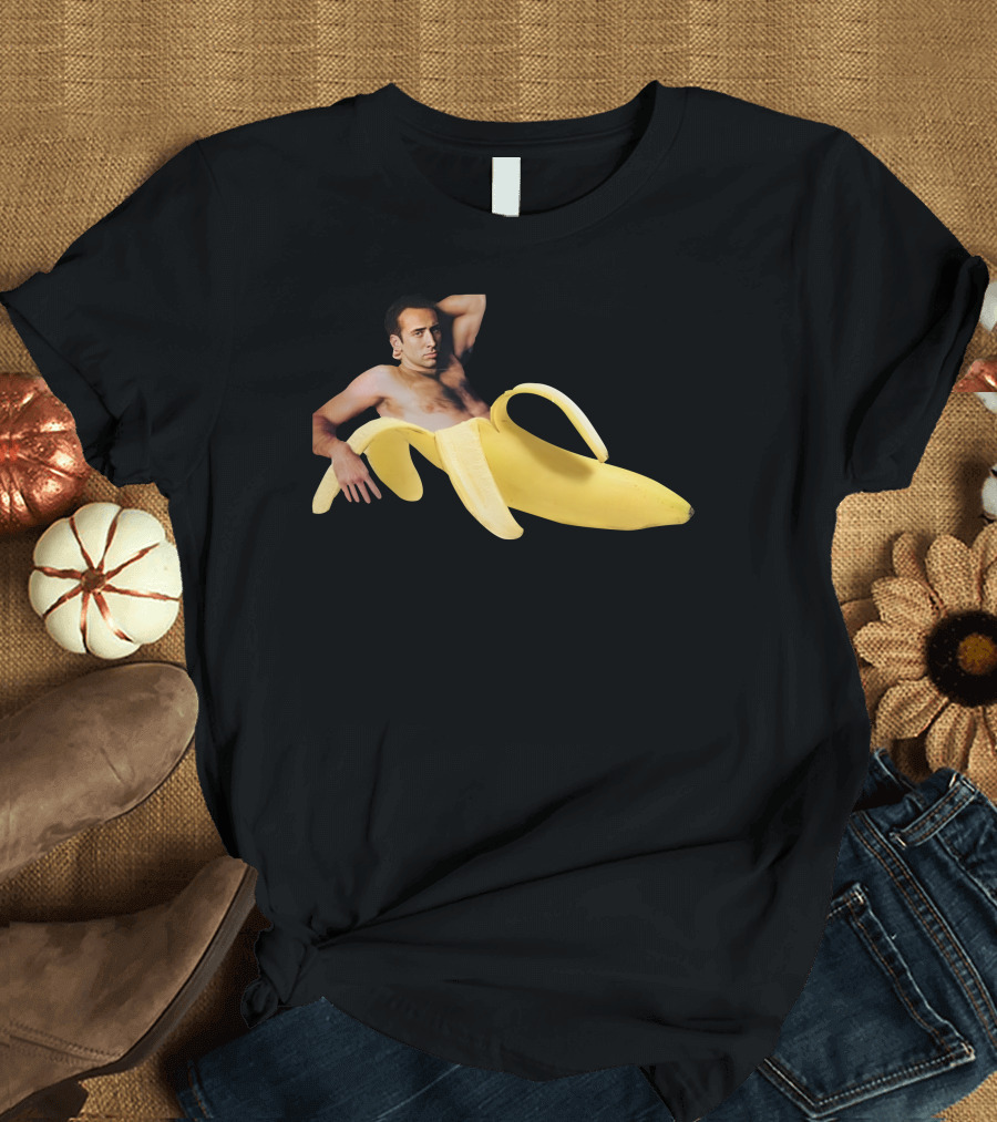 Nicolas Cage Banana Official Peeling Humor T-Shirt