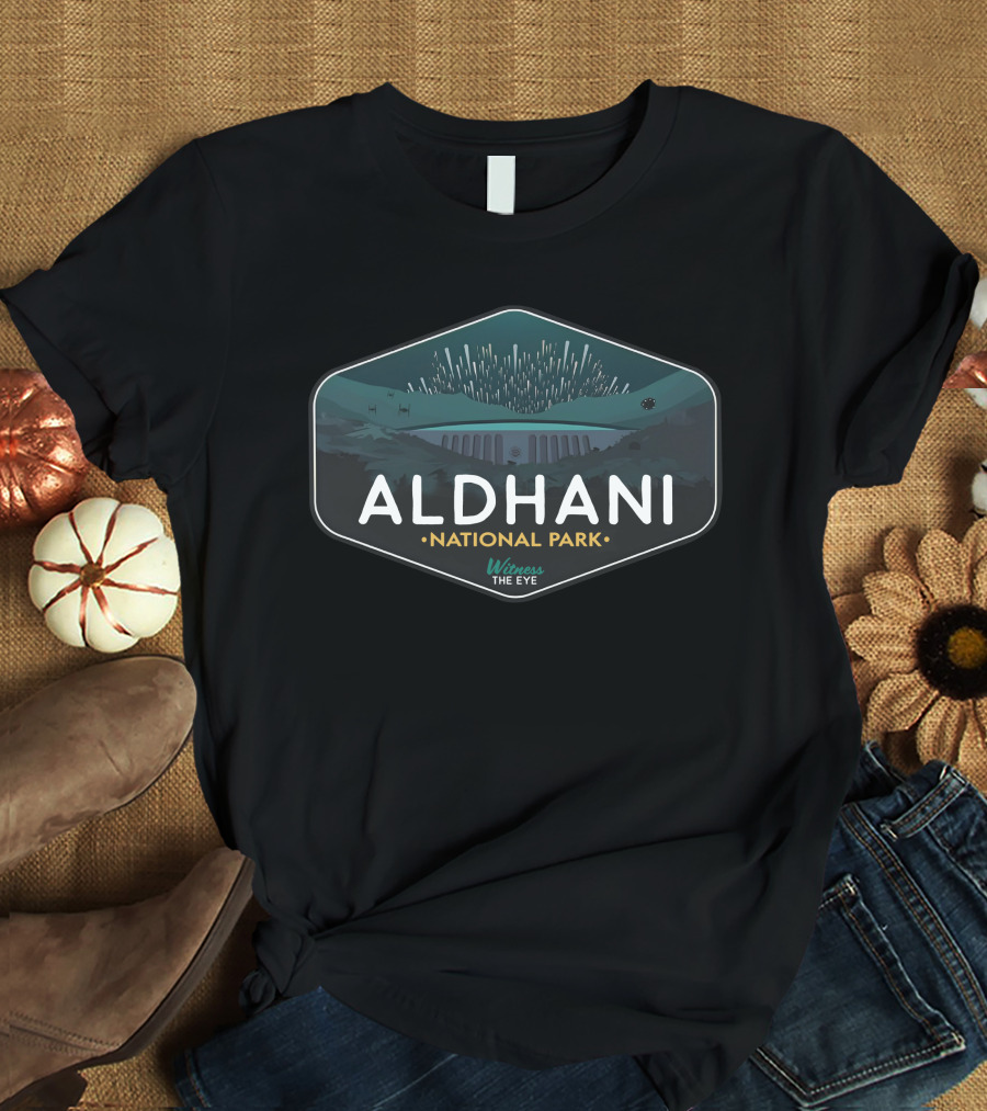 Aldhani National Park Witness The Eye Scenic Emblem T-Shirt