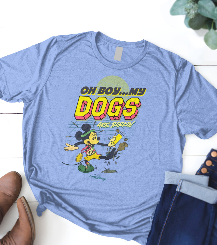 RunDisney Expo Oh Boy My Dogs Are Barkin Rundisney Mickey Mouse T-Shirt