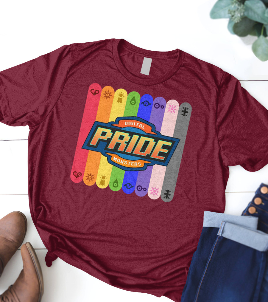 Indigothehimbo Digital Pride Monsters Rainbow Symbol Collection T-Shirt