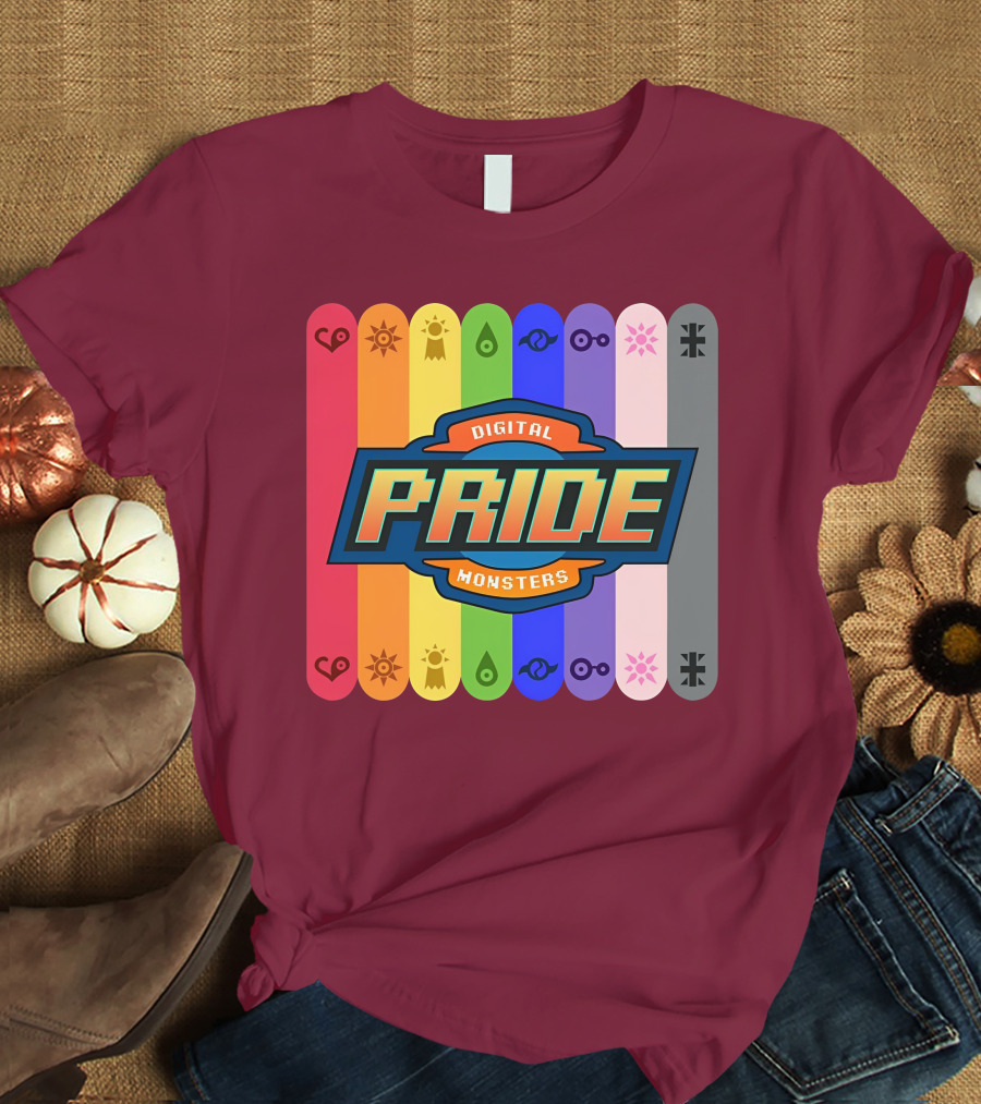 Indigothehimbo Digital Pride Monsters Rainbow Symbol Collection T-Shirt
