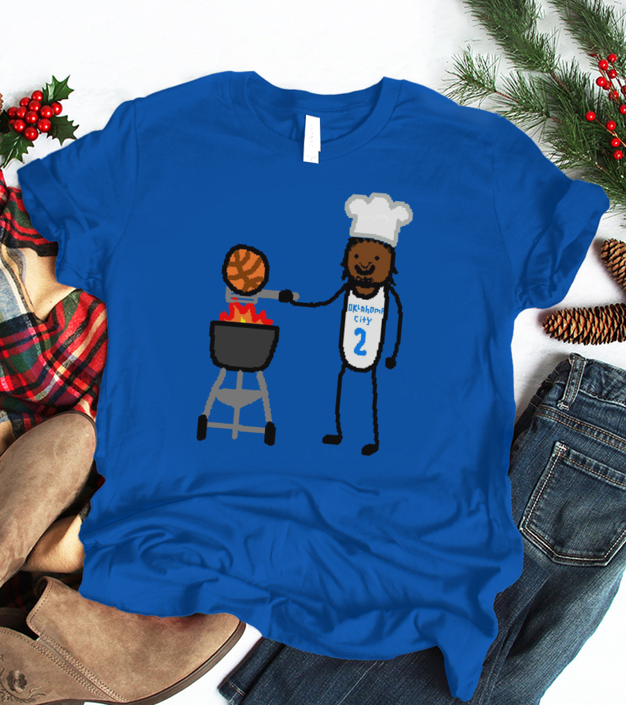 Nba Paint Shai Grill-Geous Alexander Oklahoma City Chef Basketball T-Shirt