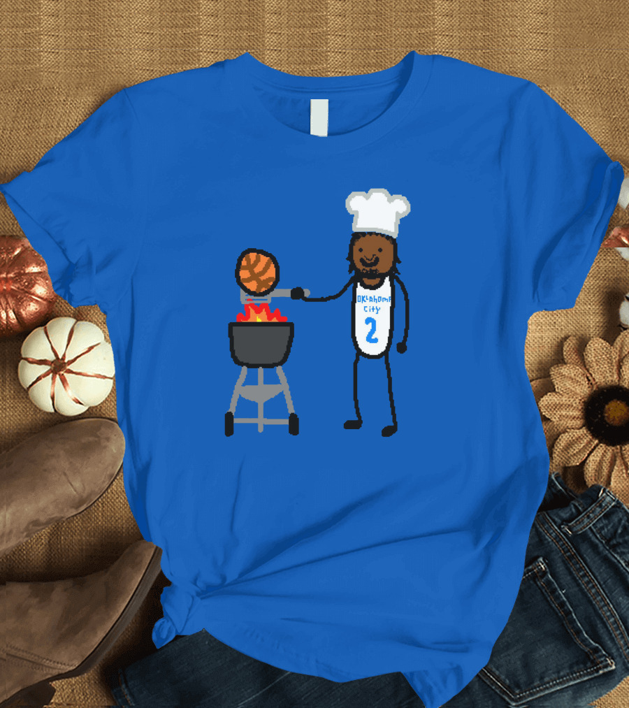 Nba Paint Shai Grill-Geous Alexander Oklahoma City Chef Basketball T-Shirt