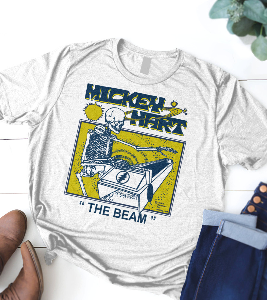 Mickey Hart The Beam Skeleton Playing Cosmic Instrument Online Ceramics T-Shirt