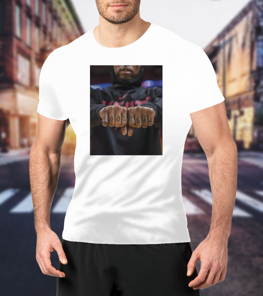100% Real Miami Heat Inked Fists T-Shirt