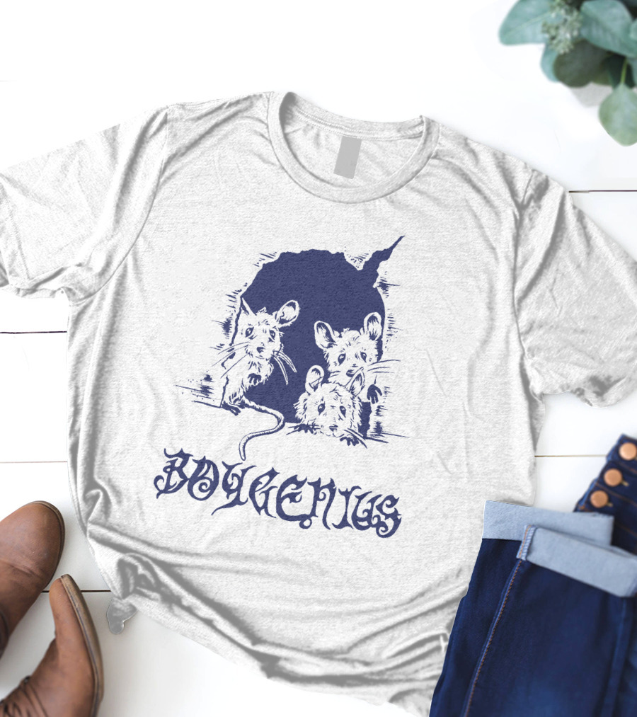 Boygenius Mice Hole With Three Curious Mice T-Shirt