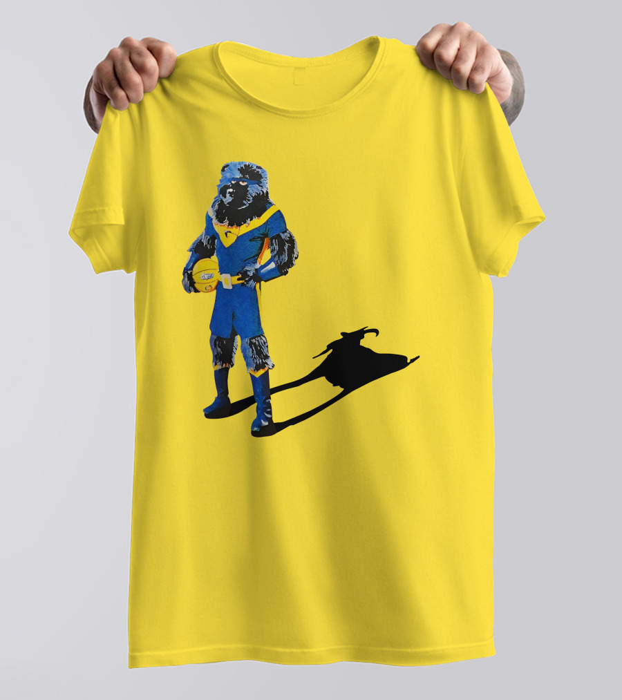 Memphis Grizzlies Bear With Superhero Goat Shadow Holding Basketball T-Shirt
