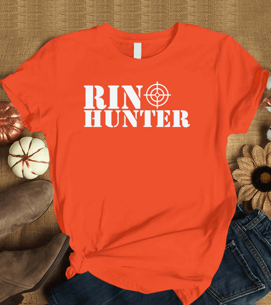 Rin Hunter Target Text Bold Red T-Shirt