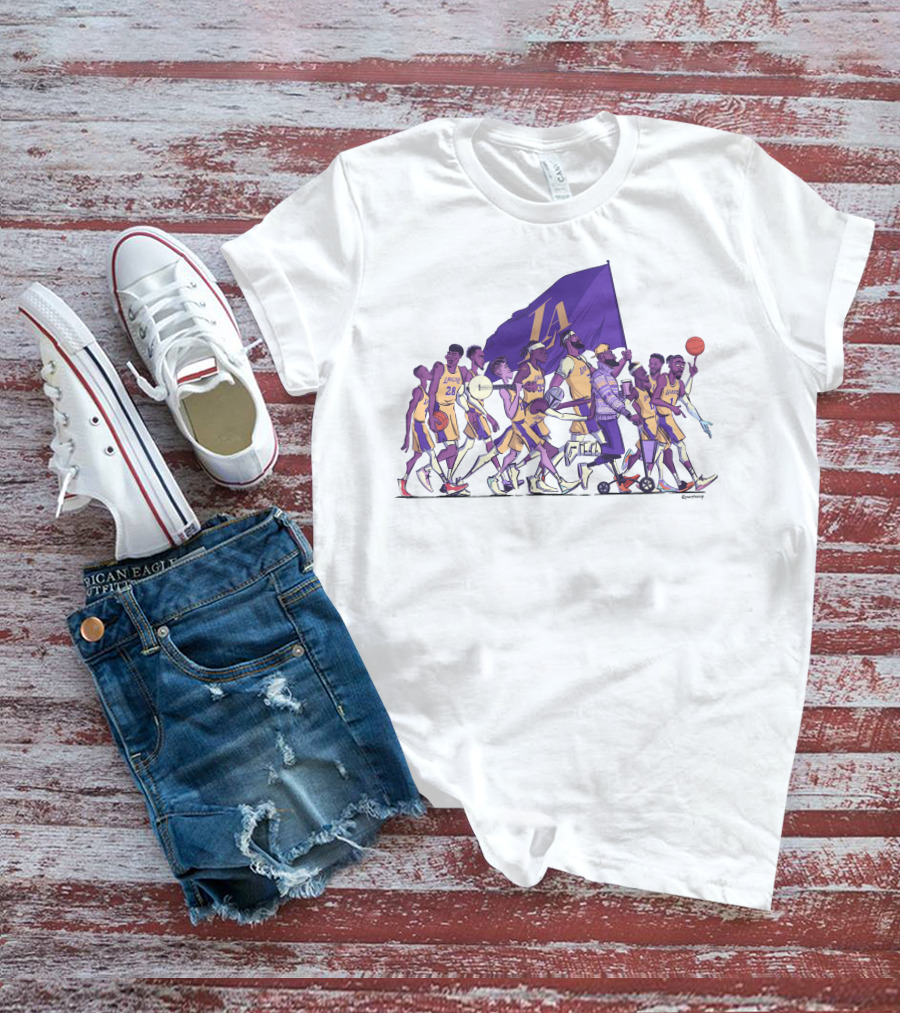 LA Lakers Players Rolling Into Monday T-Shirt