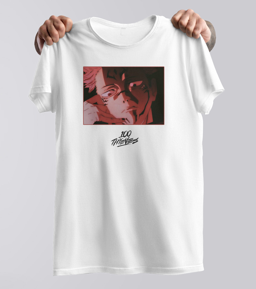 100 Thieves Sukuna Anime Character T-Shirt