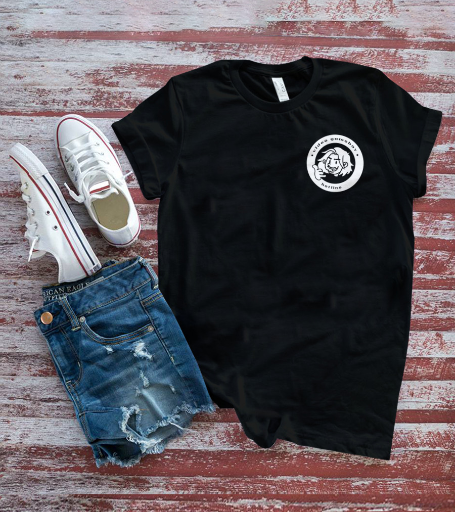 Game Grumps Video Game Boy Hotline Character Circle Emblem T-Shirt