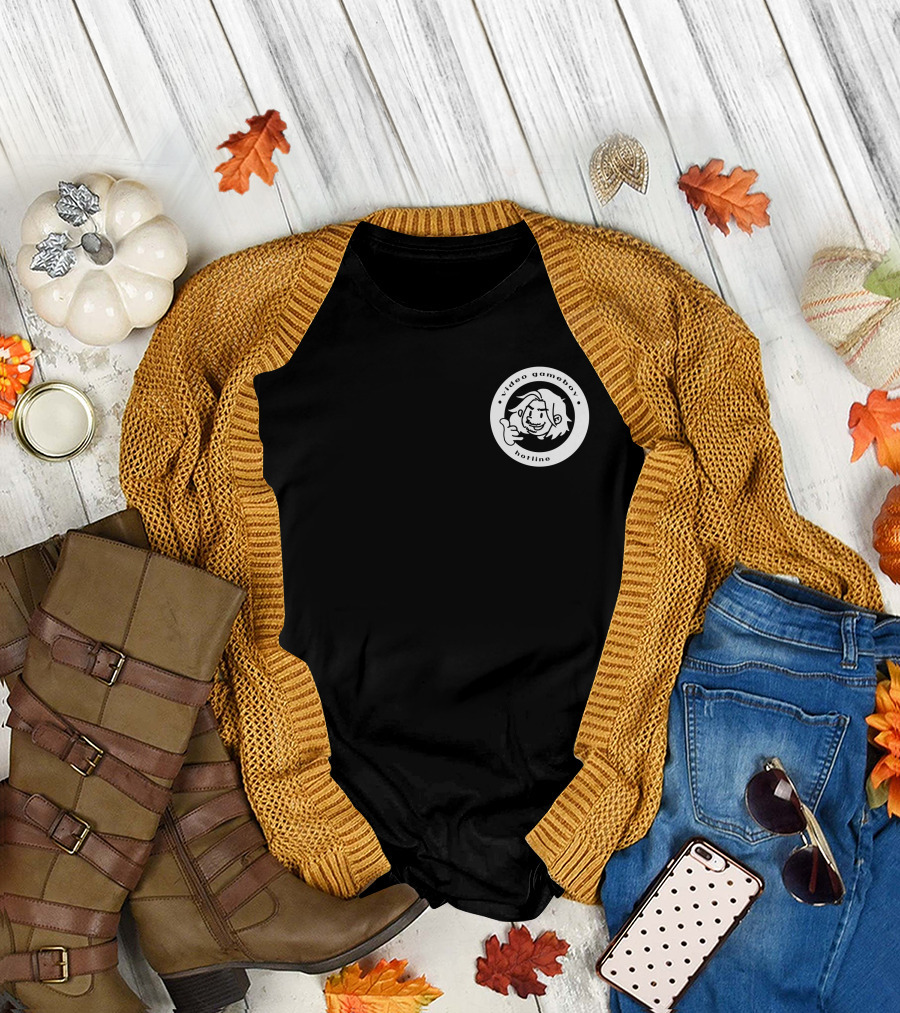 Game Grumps Video Game Boy Hotline Character Circle Emblem T-Shirt