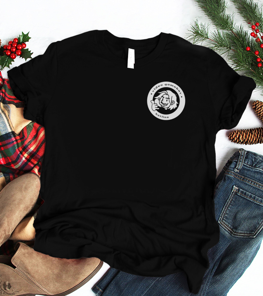 Game Grumps Video Game Boy Hotline Character Circle Emblem T-Shirt
