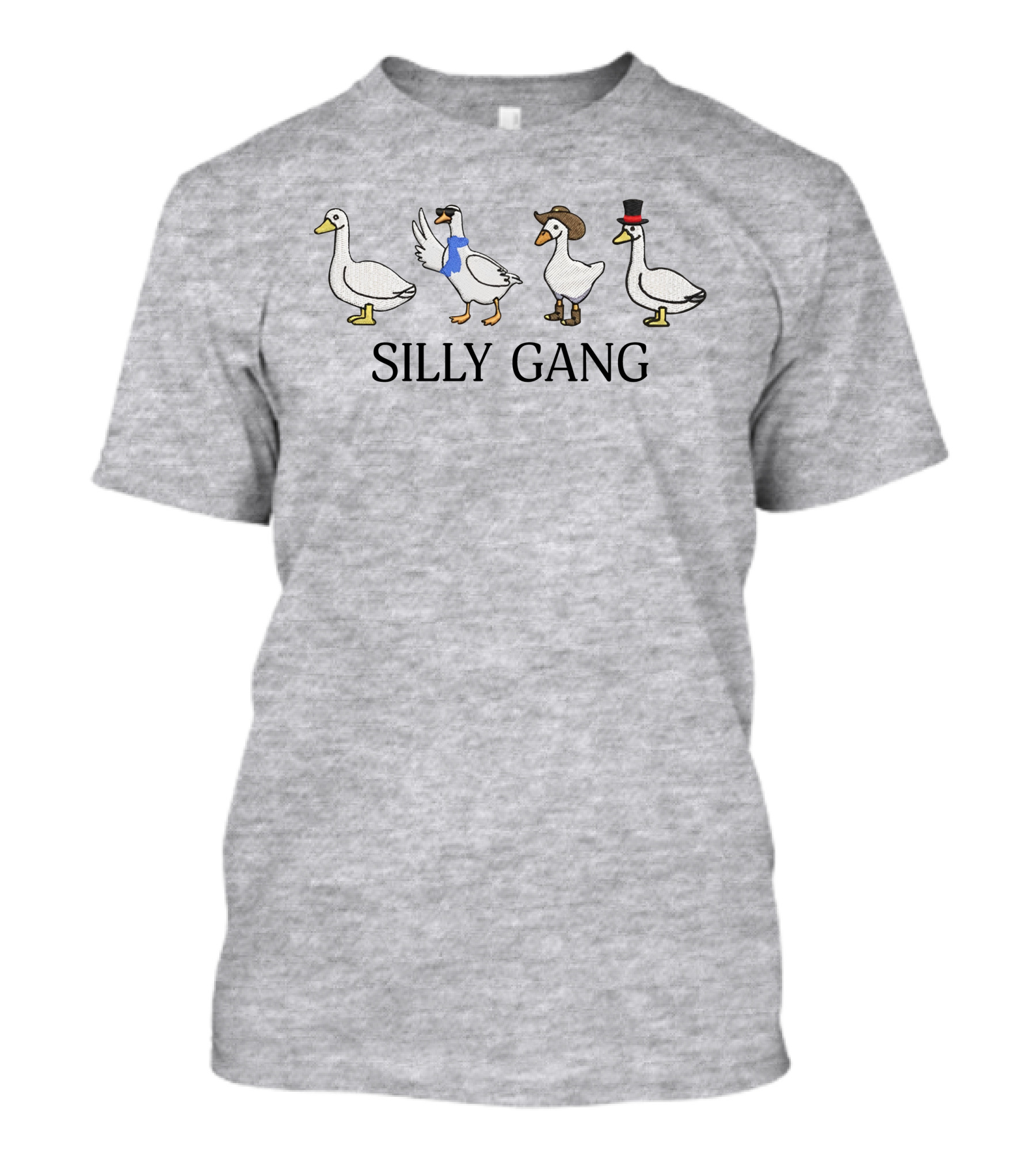 Silly Gang Ducks With Cowboy Hat And Top Hat T-Shirt