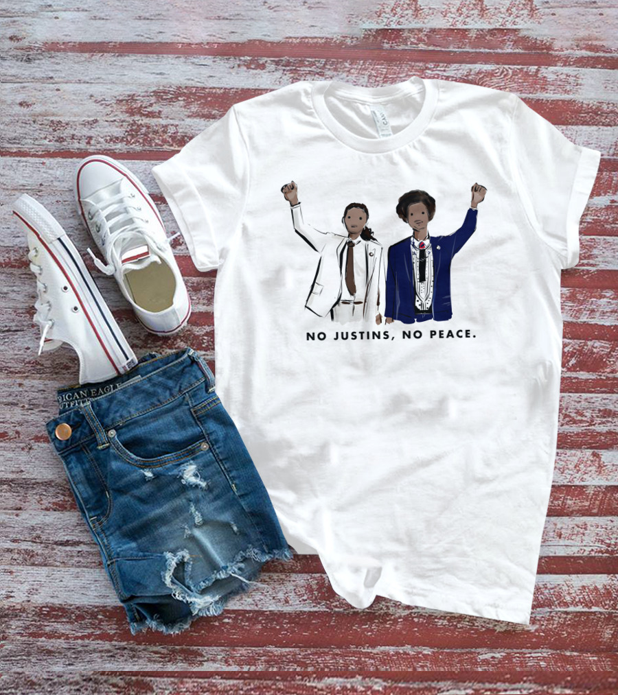 No Justins No Peace Raising Fists T-Shirt