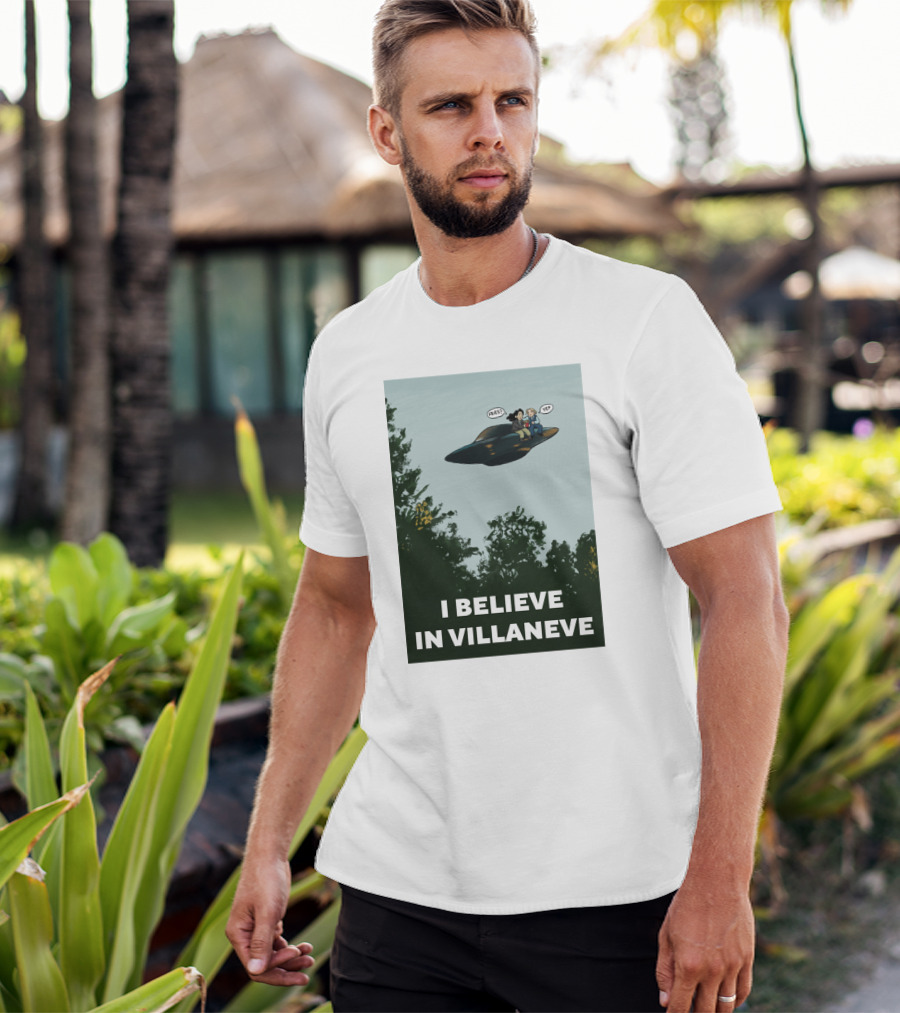I Believe In Villaneve Trees UFO Scully Mulder Speech Bubbles T-Shirt