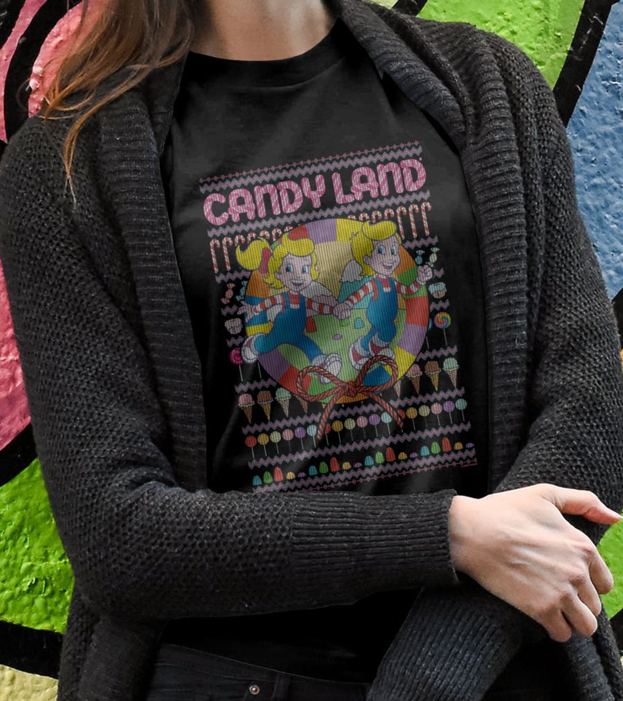 Candy Land Nostalgic Board Game Characters With Ice Cream And Candy T-Shirt