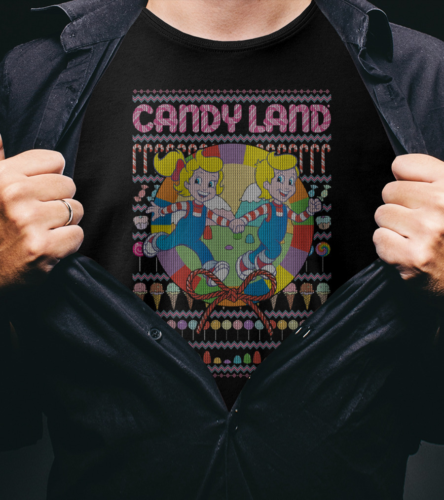 Candy Land Nostalgic Board Game Characters With Ice Cream And Candy T-Shirt