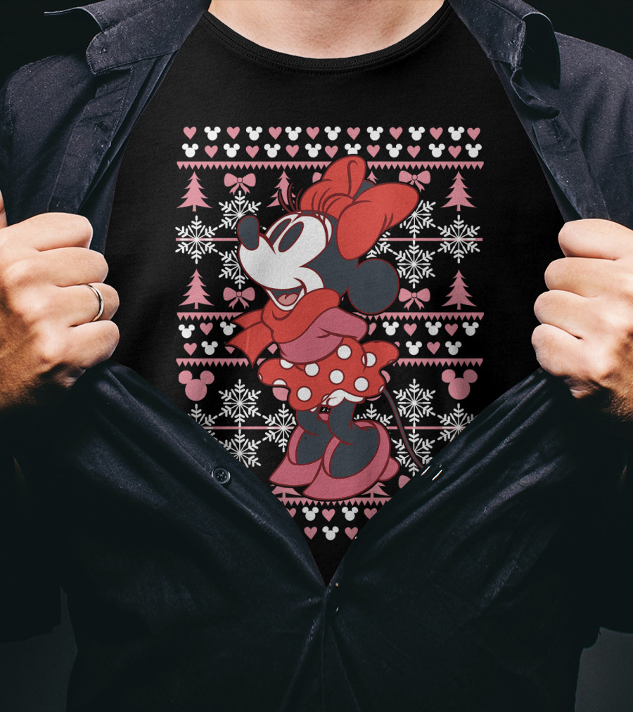 Disney Minnie Mouse Holiday Snowflakes T-Shirt