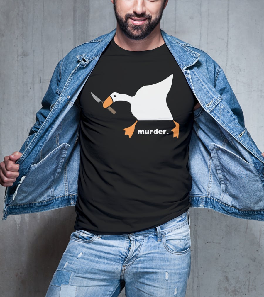 Murder Goose With Knife Funny T-Shirt