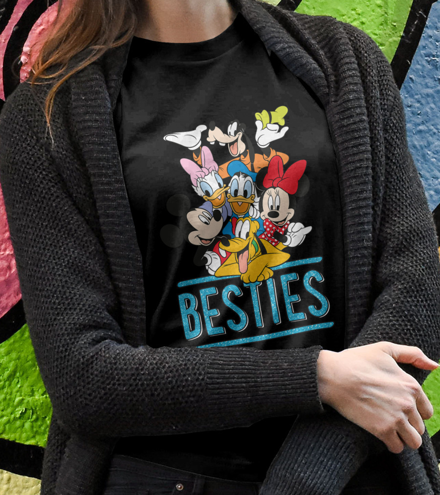 Disney Besties Mickey Minnie Donald Daisy Goofy Pluto T-Shirt