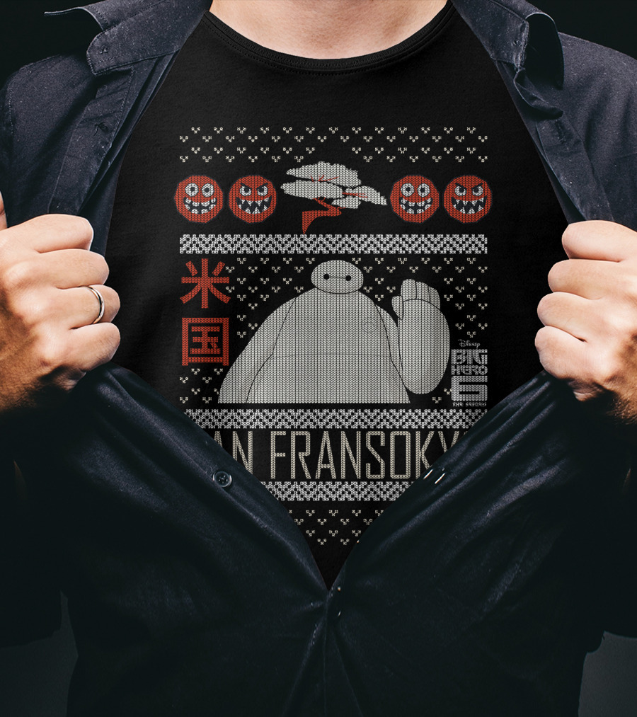 San Fransokyo Disney Big Hero 6 Baymax Emoji Wave T-Shirt