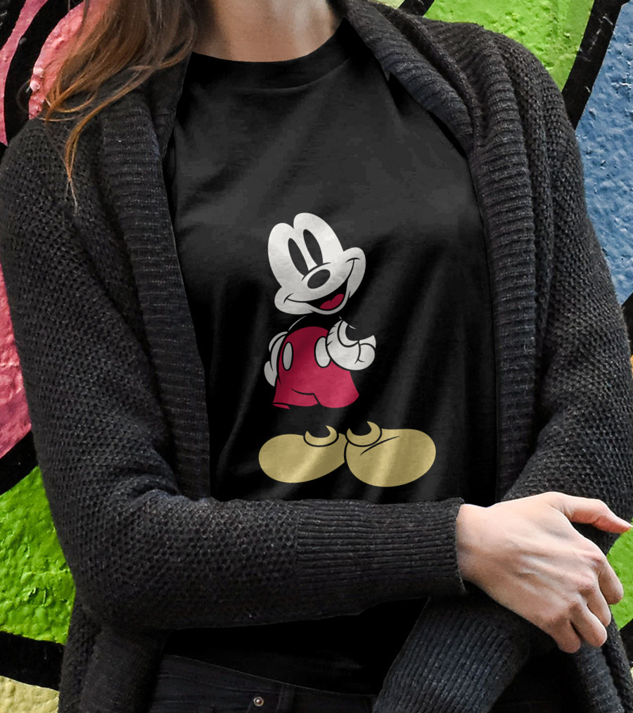 Disney Classic Mickey Mouse Vintage Character Image T-Shirt