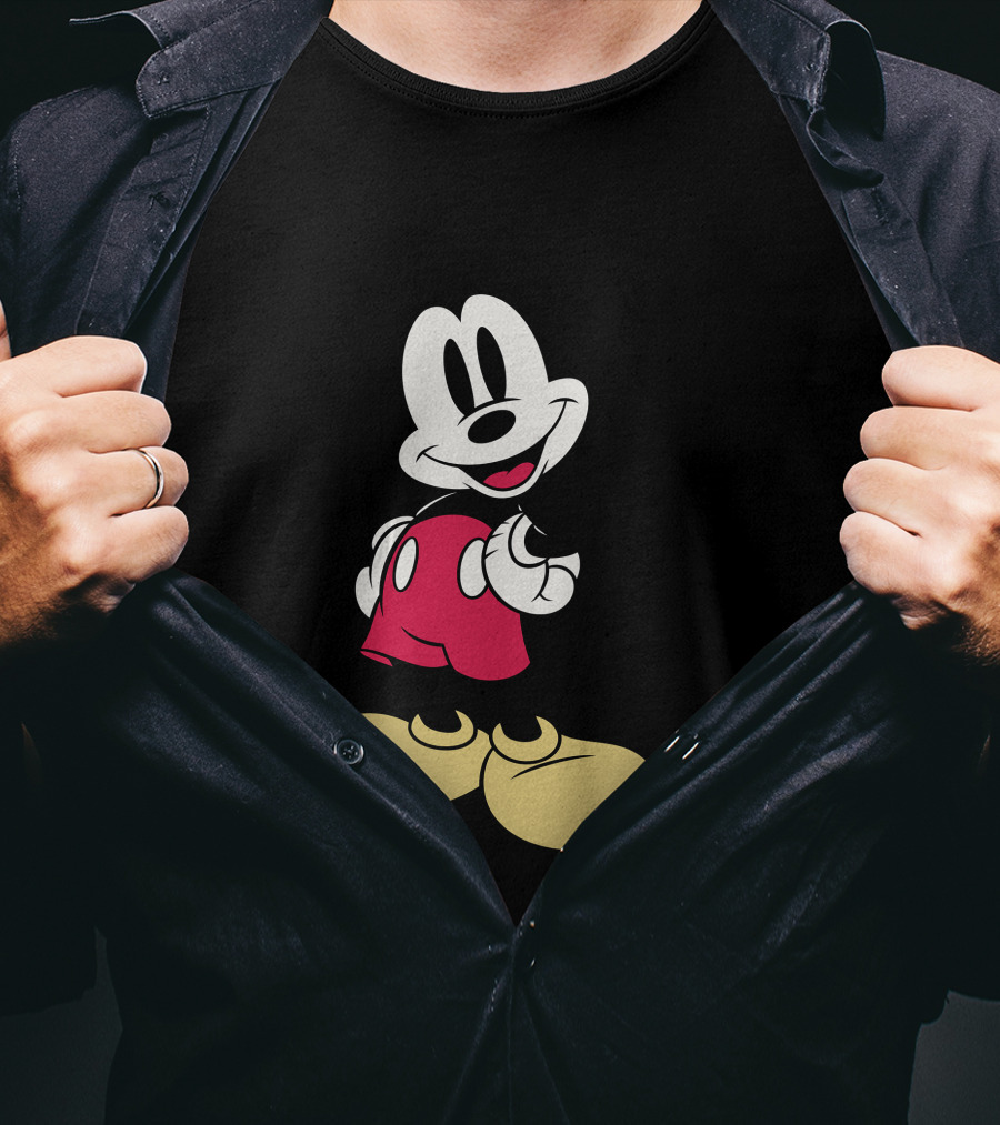 Disney Classic Mickey Mouse Vintage Character Image T-Shirt