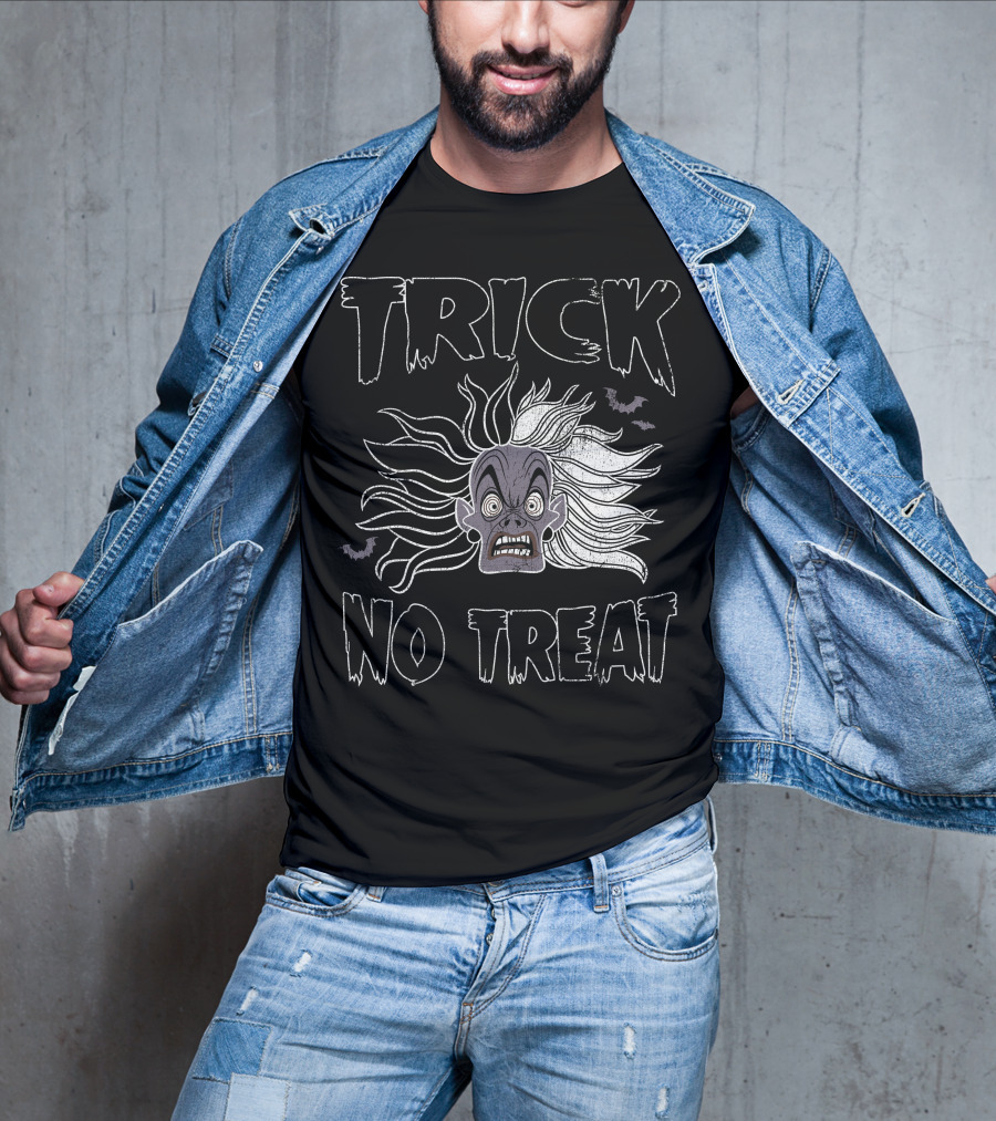 Disney Cruella Trick No Treat Halloween Bats T-Shirt