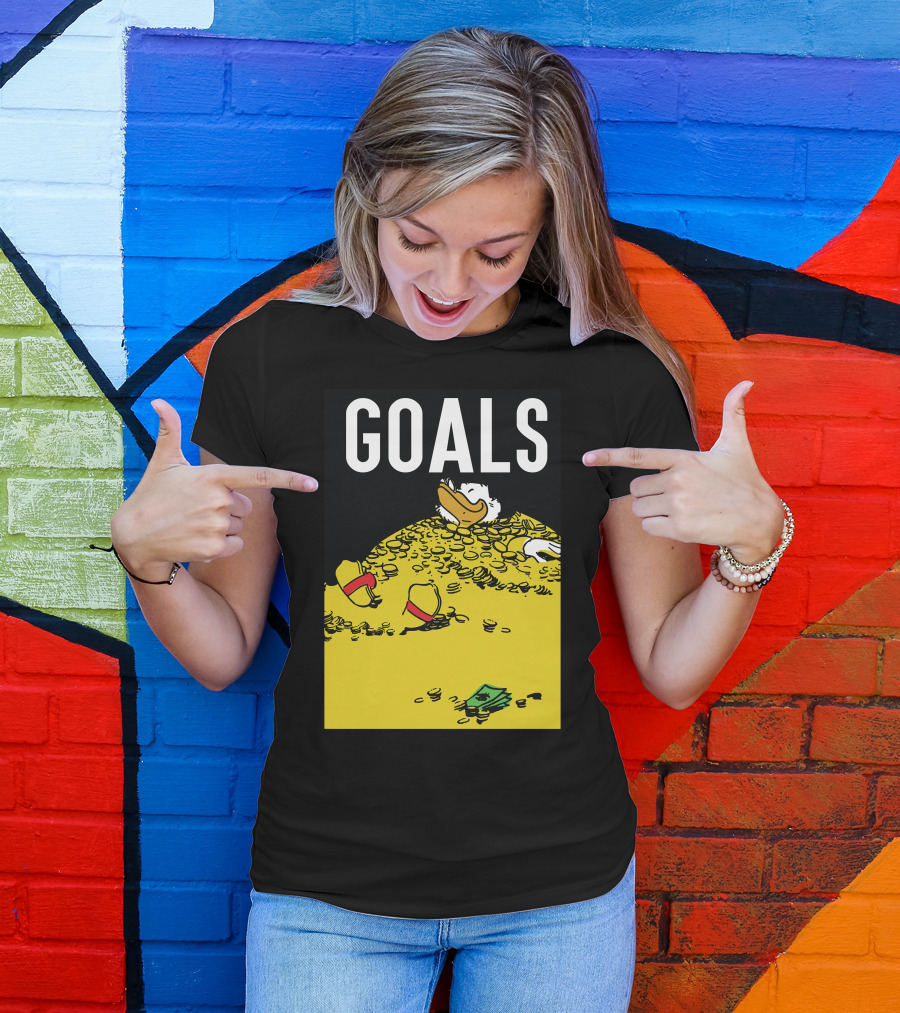 Disney Duck Tales Scrooge Goals Money Pile T-Shirt