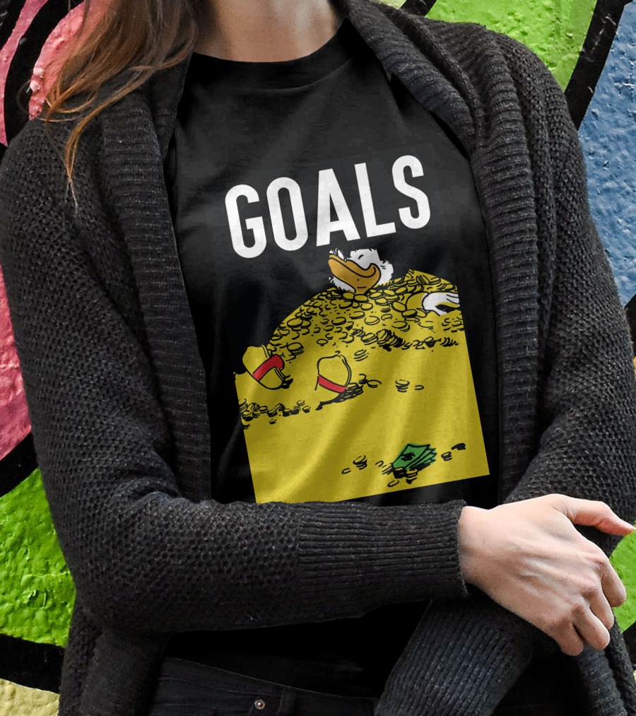 Disney Duck Tales Scrooge Goals Money Pile T-Shirt