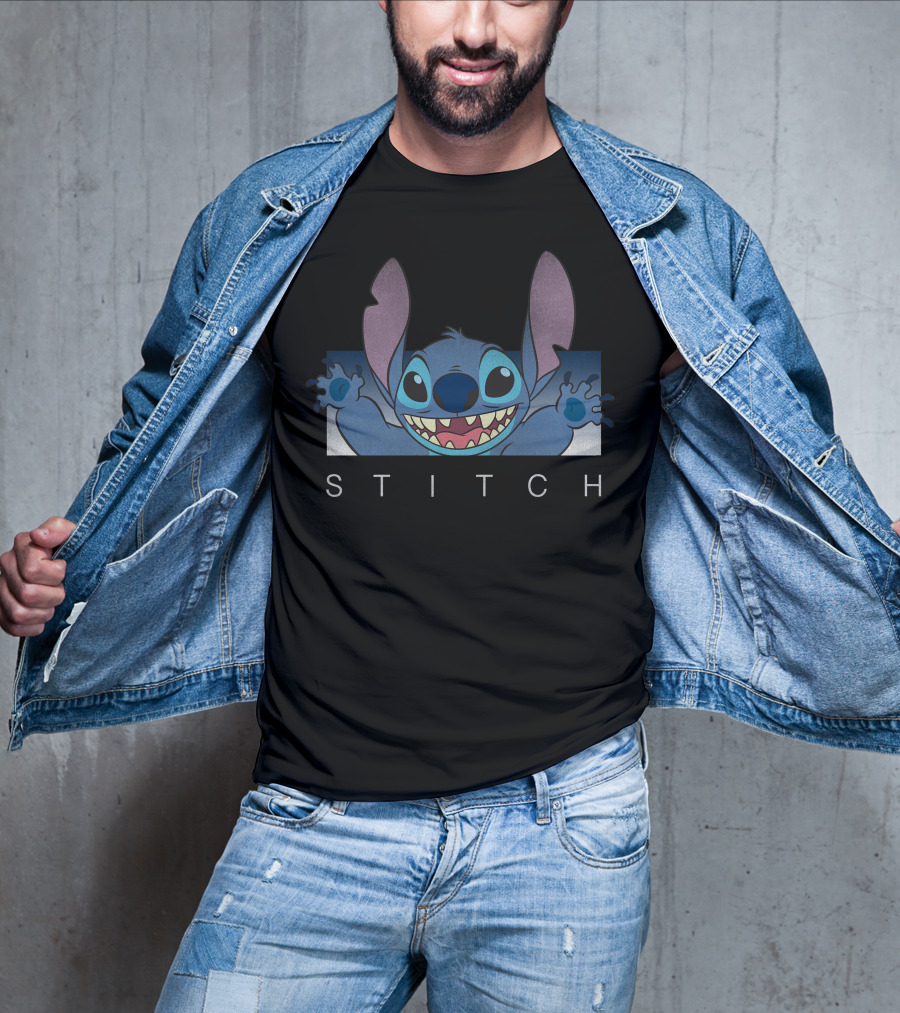Stitch Disney Character With Big Smile And Outstretched Arms T-Shirt