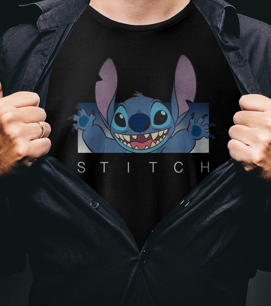 Stitch Disney Character With Big Smile And Outstretched Arms T-Shirt