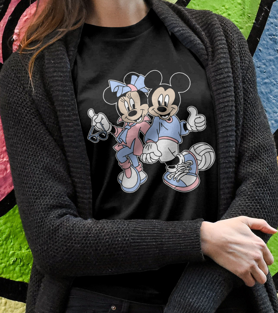 Disney Mickey And Minnie Volleyball Sports Duo T-Shirt