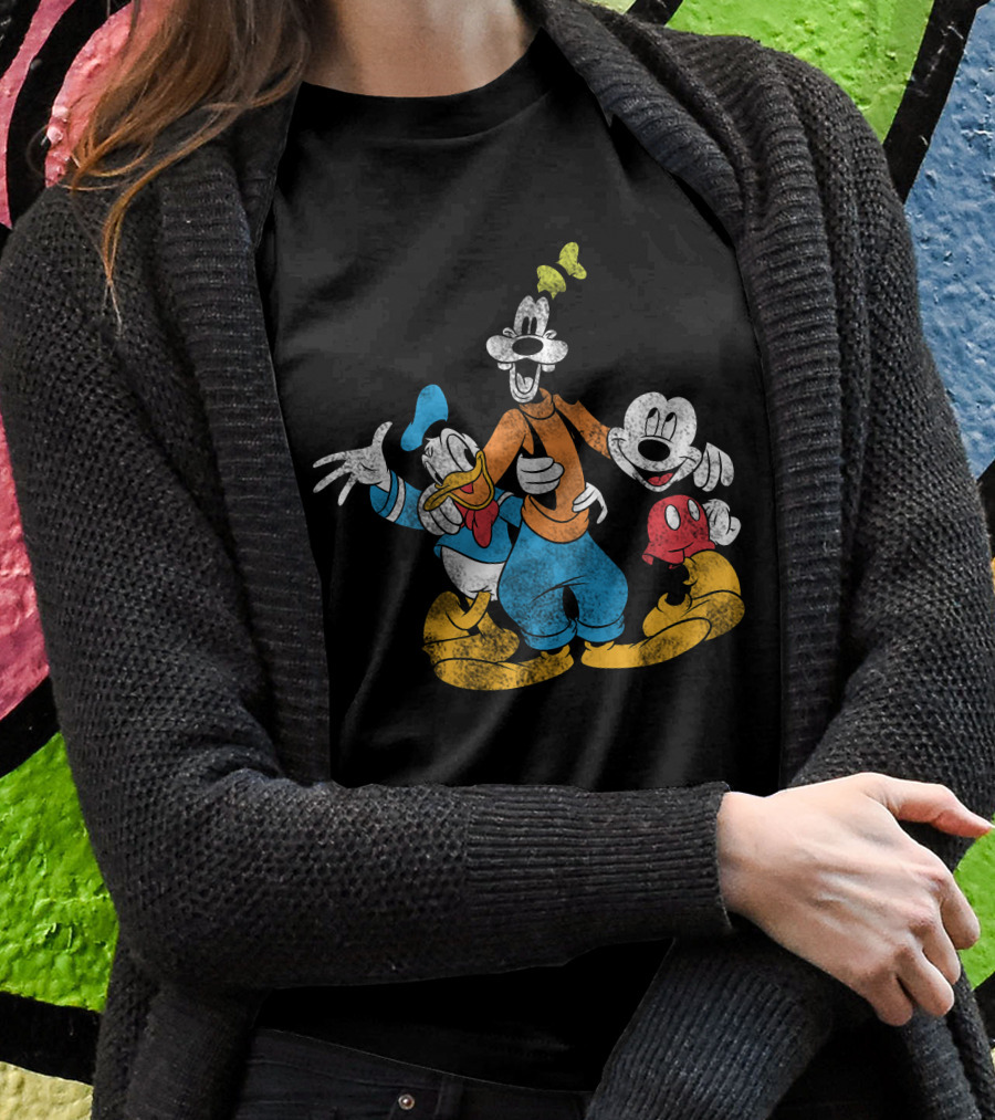 Disney Mickey Donald Goofy Trio Classic Characters T-Shirt