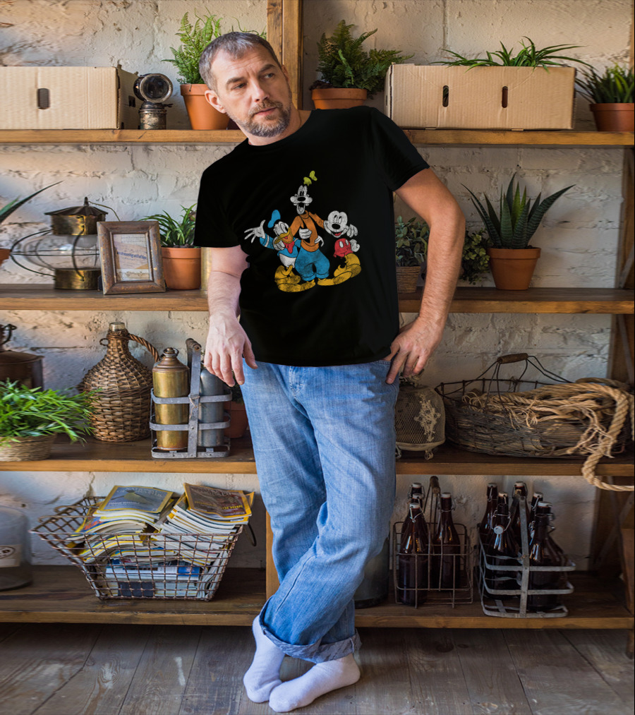 Disney Mickey Donald Goofy Trio Classic Characters T-Shirt