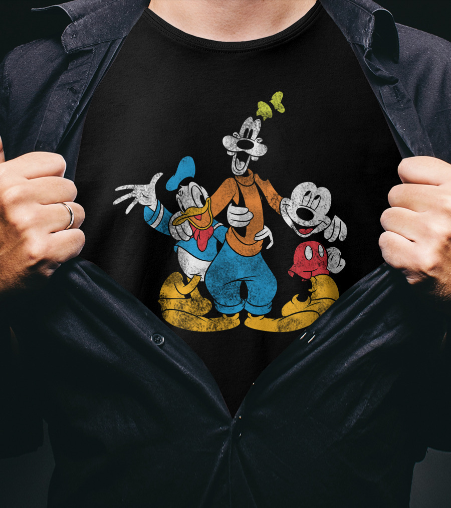 Disney Mickey Donald Goofy Trio Classic Characters T-Shirt