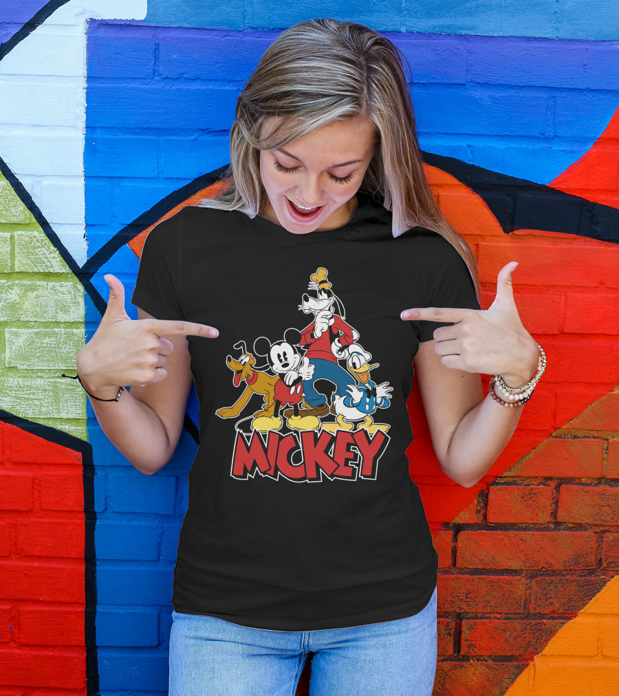 Mickey Mouse And Friends Pluto Goofy Donald Duck Disney T-Shirt