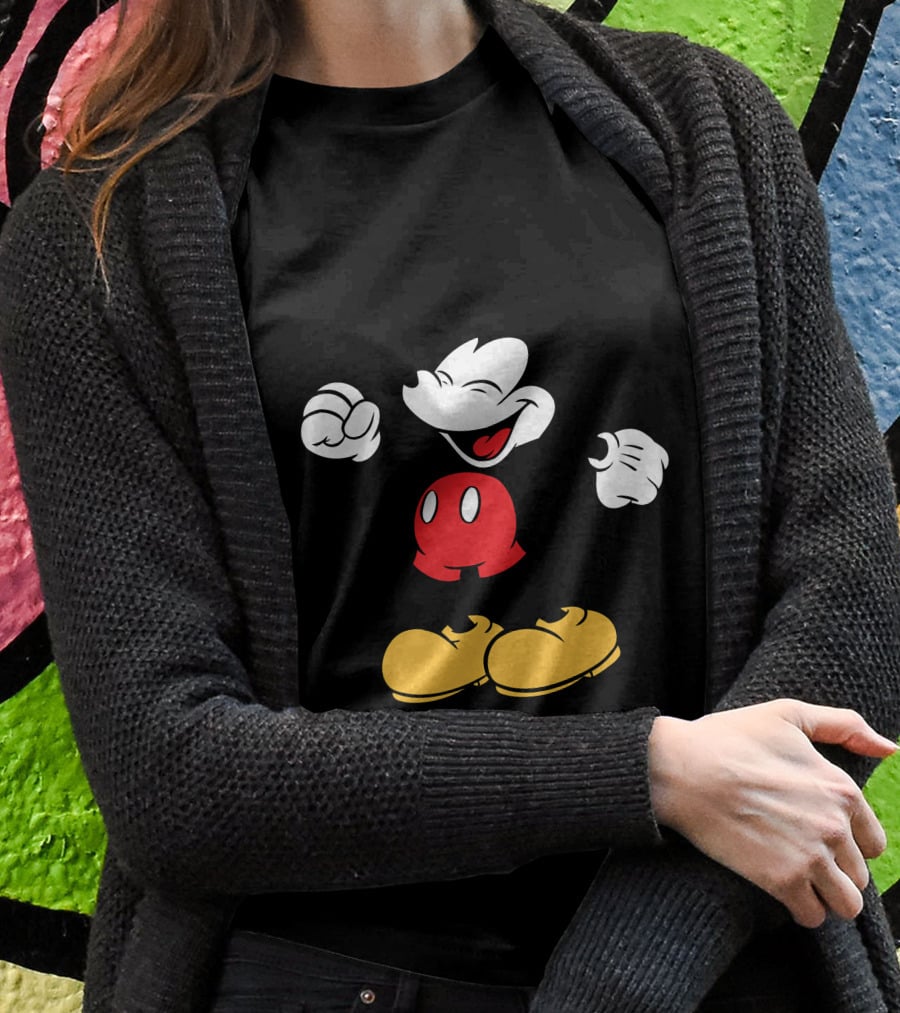 Mickey Mouse Classic Cheerful Disney Character T-Shirt