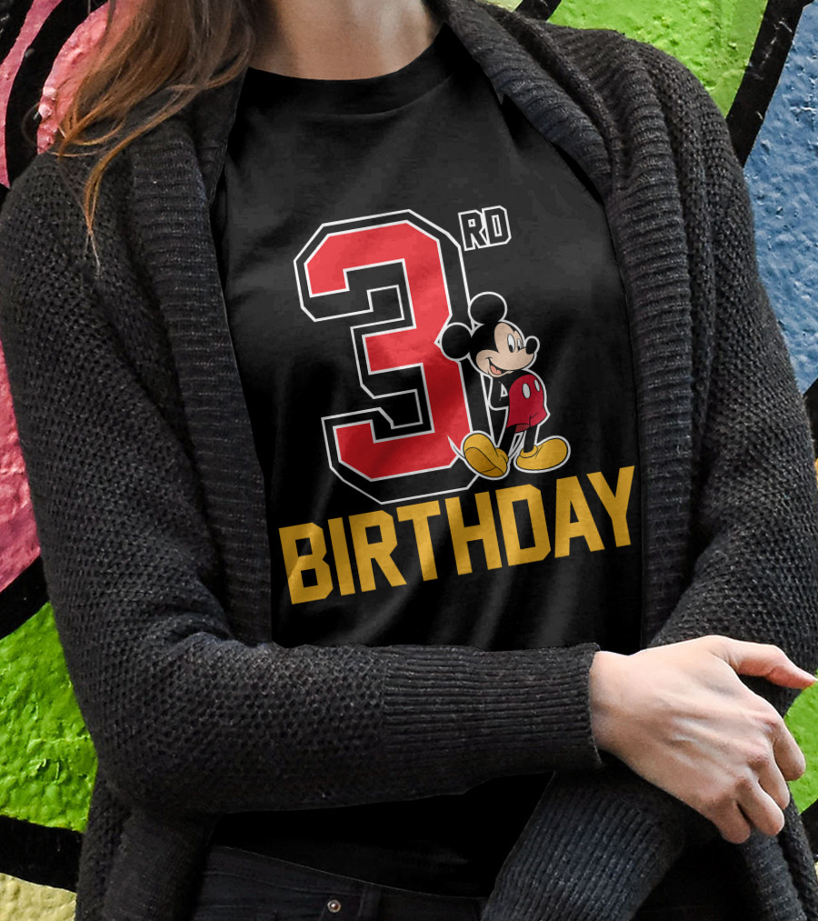 Mickey Mouse 3rd Birthday Celebration With Disney Style And Classic T-Shirt
