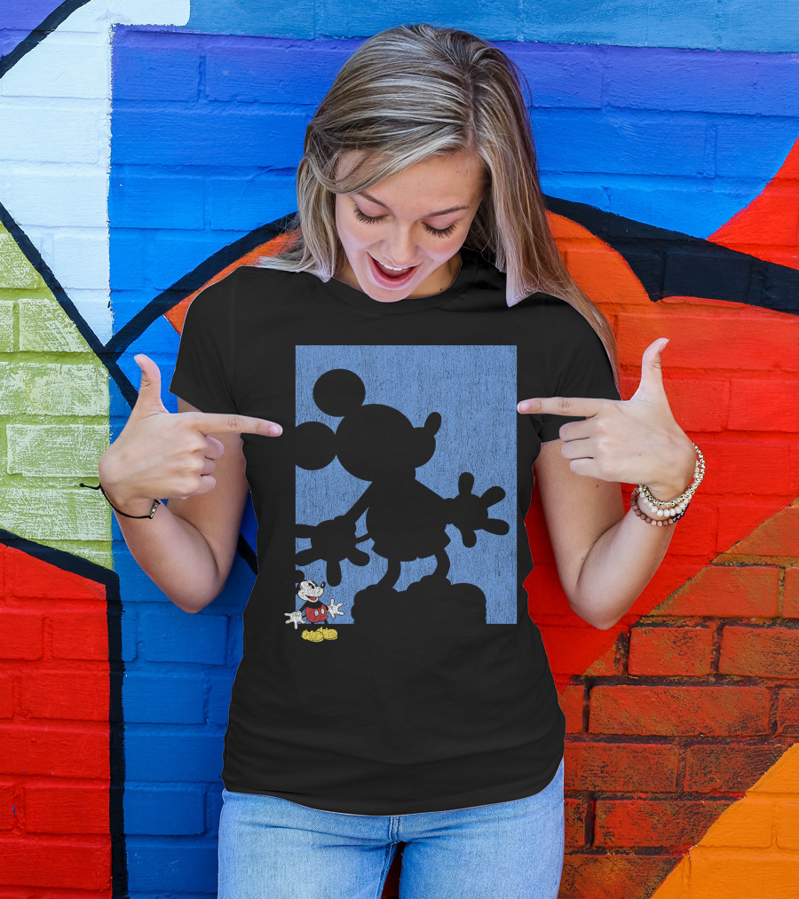 Disney Mickey Mouse Shadow Classic Iconic Pose T-Shirt