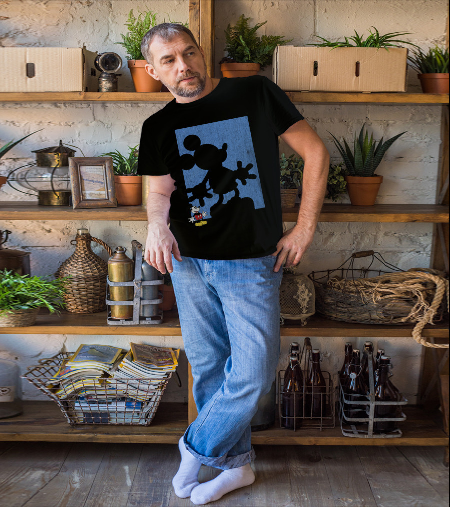 Disney Mickey Mouse Shadow Classic Iconic Pose T-Shirt