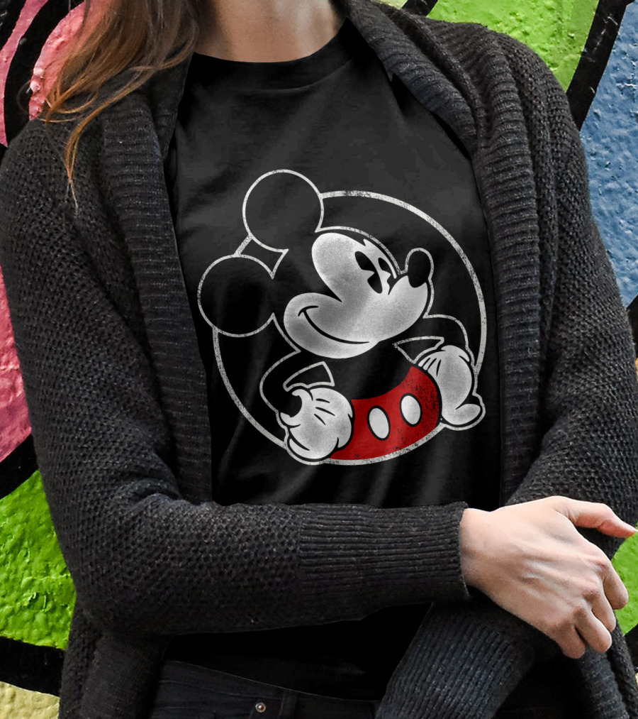 Disney Mickey Mouse Classic Retro Circle T-Shirt