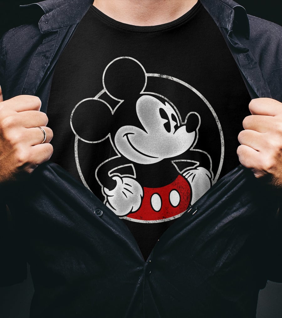 Disney Mickey Mouse Classic Retro Circle T-Shirt
